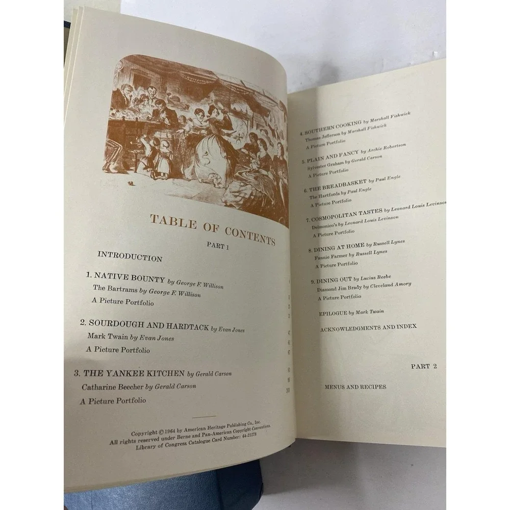 THE AMERICAN HERITAGE‎ COOKBOOK Set Volume 1 & 2 Slipcase 1964 Recipes History